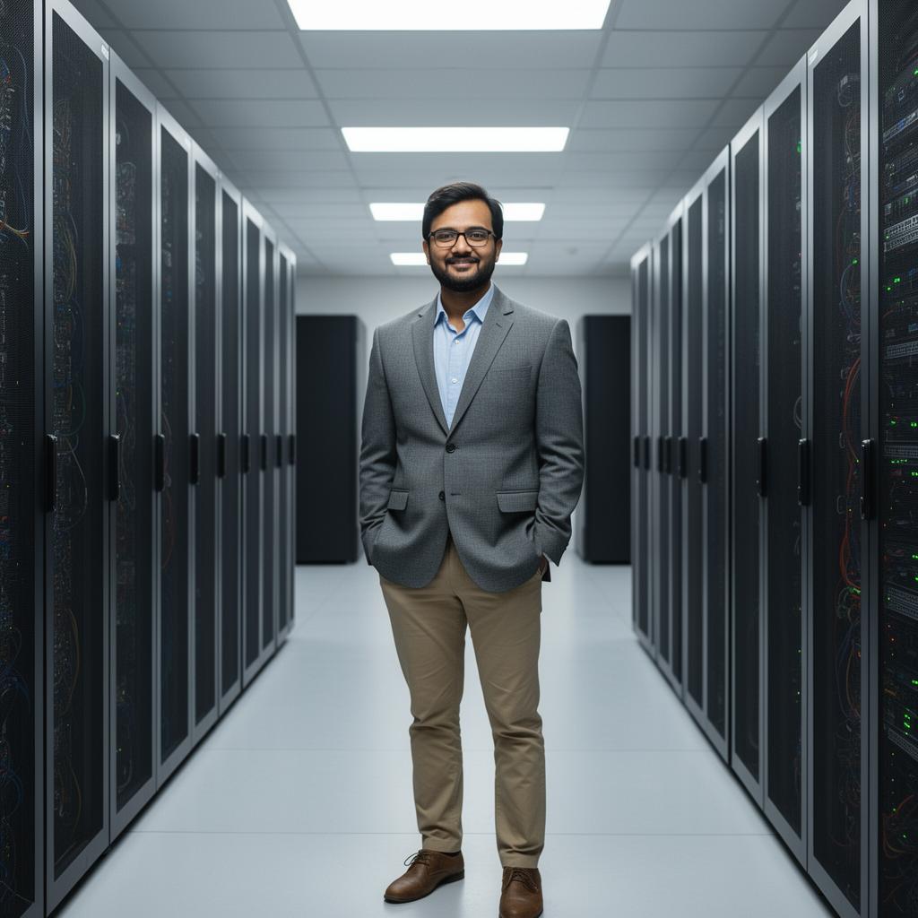 Enterprise IT consultant inside a data center